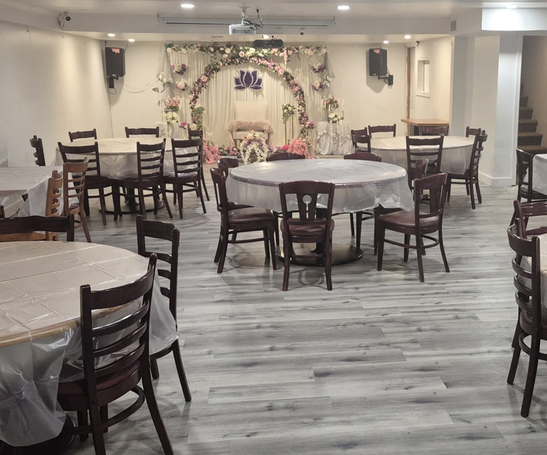Wedding event hall in Montreal with elegant decoration